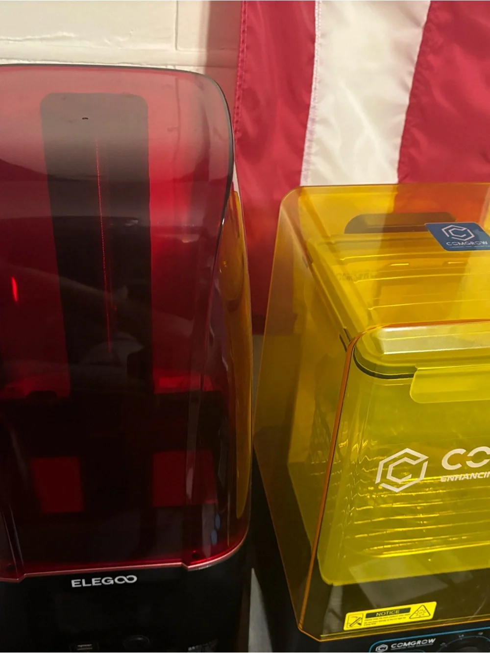 Yellow Resin 3D Printer with Curing Station